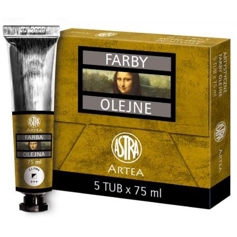 Farba olejna Astra Artea 75ml, Biel Cynkowa - 2